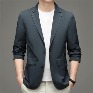 休闲西服男士单西上衣春秋季新款中年爸爸商务正装小西装外套男,男装西服,电商B212（原钱塘6029）