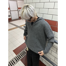 B221美式ins高街百搭纯色连帽毛衣SY2325-P80控108，男装针织衫/毛衣，电商B221