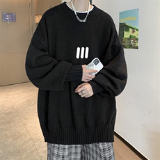 半高领毛衣男大码胖子针织衫毛线衣M18436-P45加绒款-P65，男装针织衫/毛衣，电商A040