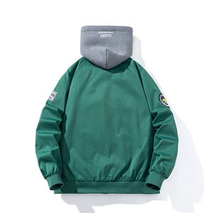 现货 三色秋冬季潮牌徽章夹克棉衣棒球服 欧美飞行员外套情侣装图片
