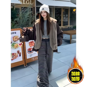 两面穿现货重磅短款座山雕棉衣男女双面穿毛毛绒棉服加厚外套图片