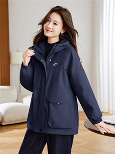 现货2025冬季新款休闲时尚连帽女士加厚加棉派克服图片