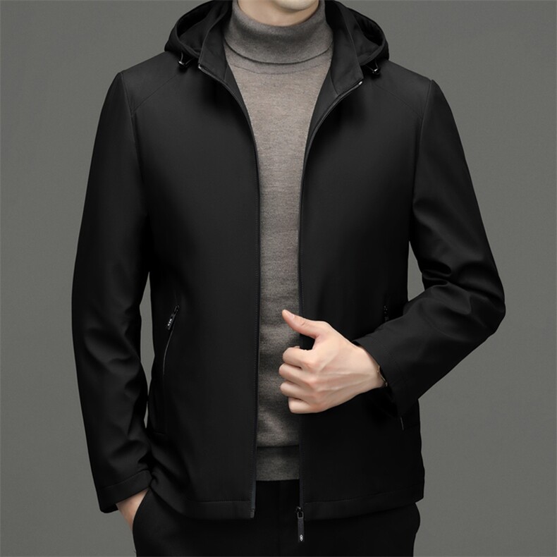 中年男新款冬季加厚棉服爸爸冬装连帽棉衣外套 BL82228-P155图片