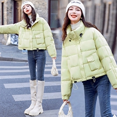 时尚短款羽绒服女2023冬季新款小个子加厚保暖面包服外套（现货），女装羽绒服，润尚靓点