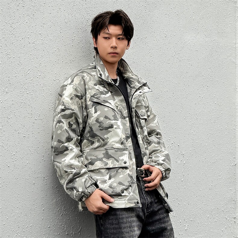 美式新款冬多口袋户外机能休闲棉衣外套A436-W995-P95138,男装棉衣,电商A436