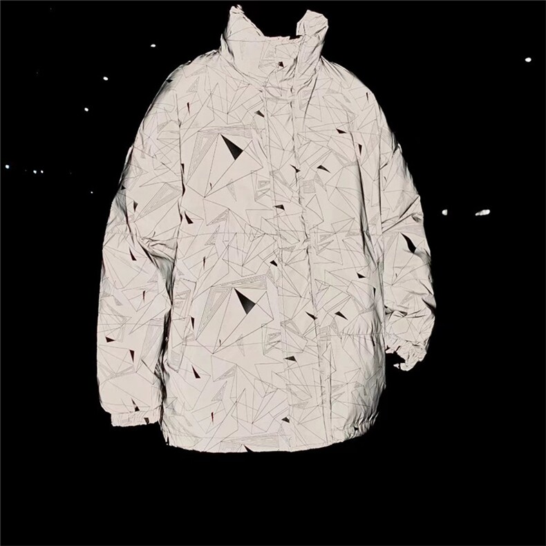 冬季立领反光衣男加厚ins潮牌帅气百搭宽松外套服W2243-P82,男装棉衣,星座512-4
