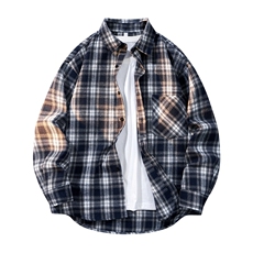 格子衬衫男长袖2026新款春秋痞帅潮牌秋冬宽松衬衣外套YY8850，男装衬衫，星座1206（原A206）