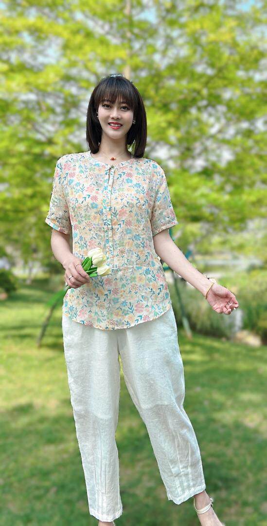 纯苎连衣裙小衫裤子裙子衬衣 时尚风 风淑女风休闲风，女装连衣裙，川哲