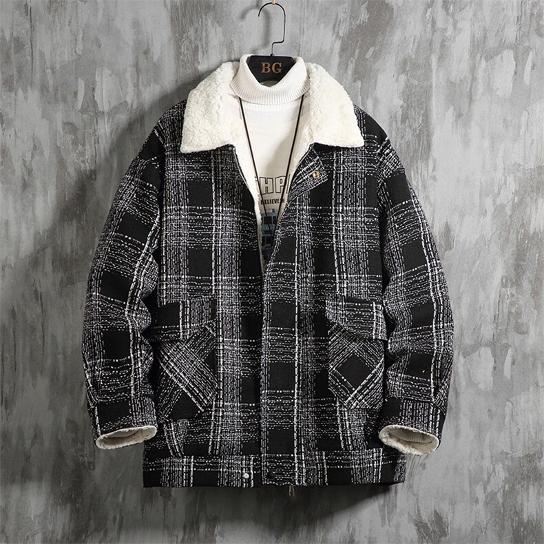 羊羔毛棉服男2025冬季新款休闲外套潮牌棉衣棉袄M166P120控158,男装棉衣,电商A157