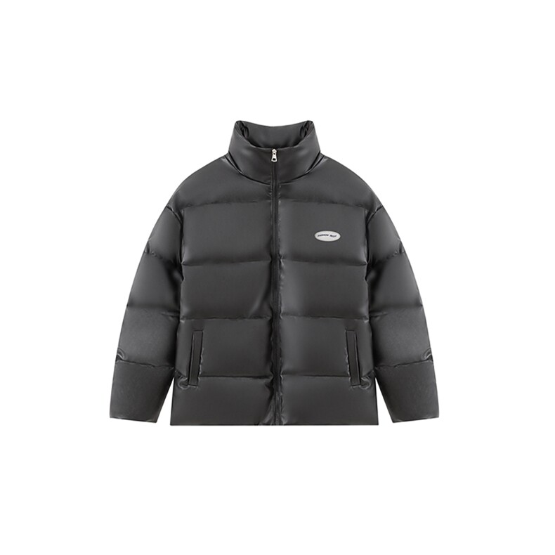 免洗pu皮羽绒服女短款2025新款冬季加厚立领面包服外套C592-P105,男装皮衣,星座911-2(原星座613-2）