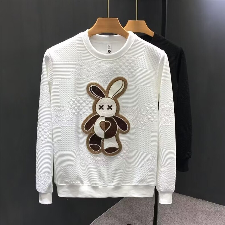 网图现货慵懒百搭时尚简约新款提花刺绣卫衣RM11-P50图片