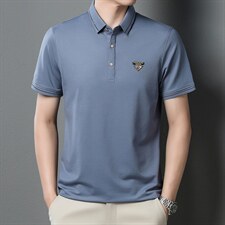 polo衫短袖男夏季潮牌2023新款半袖上衣宽松翻领t恤男，男装T恤，电商B212（原钱塘6029）