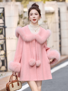 2025年冬季新款时尚潮流高端大气双面呢羊毛大衣图片