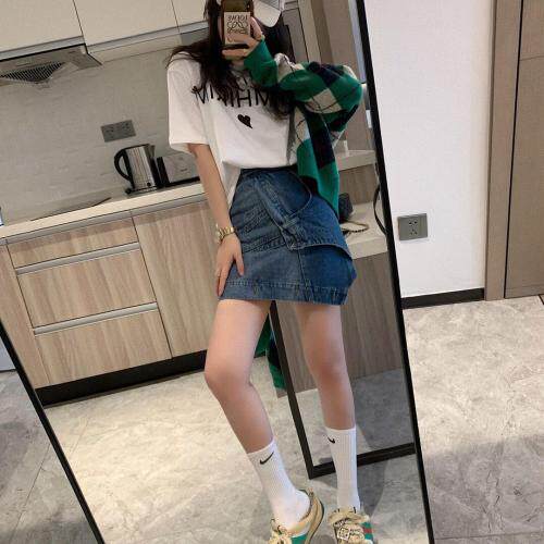 不规则牛仔半裙，女装半身裙，XTZ style