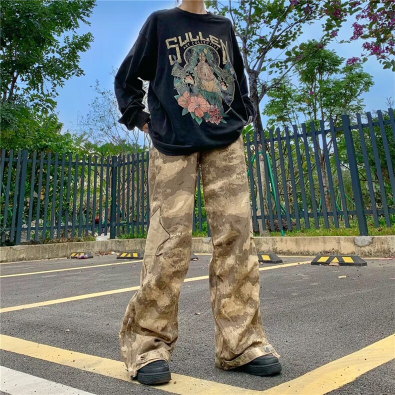 新款男长裤潮流秋季流行休闲裤时尚都市宽松型原宿日系B29P68图片