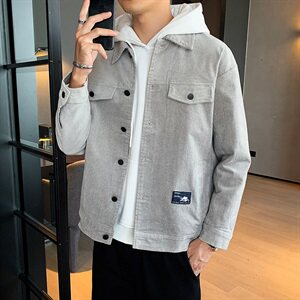 夹克男2021春秋季新款灯芯绒休闲百搭外套潮牌DF53T图片