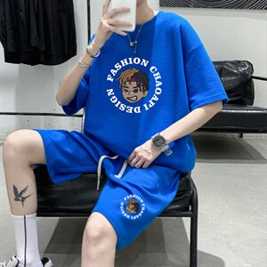 ！直播重磅推荐！2022夏季男士华夫格短袖T恤套装HTZ03P50图片
