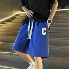 夏季运动短裤男潮牌ins日系休闲裤潮流原宿风五分中裤K3961-P30，男装休闲裤，星座512-2