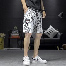 M-8XL男大码冰丝弹力5分裤短裤5032-1_6810(M-5XLP306XL-8XLP35，男装休闲裤，星座1516-1