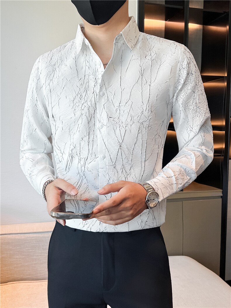 2025社会小伙店主风秋冬长袖衬衫301A-1/CS608/P55,男装衬衫,星座301A-1