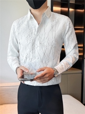 2025社会小伙店主风秋冬长袖衬衫301A-1/CS608/P55，男装衬衫，星座301A-1