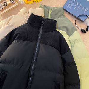 特批毛毯拼色时尚保暖面包服宽松情侣棉衣A247-MY2279特批60控98