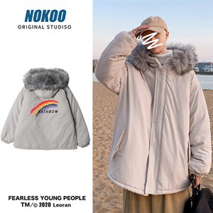 MM48064-P130冬季大毛领棉衣男士大码加厚棉袄男棉服,男装棉衣,电商A040