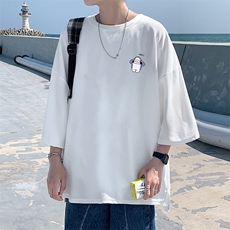 Q11167-P30春夏季七分袖t恤男大码五分袖男短袖中袖，男装T恤，电商A040