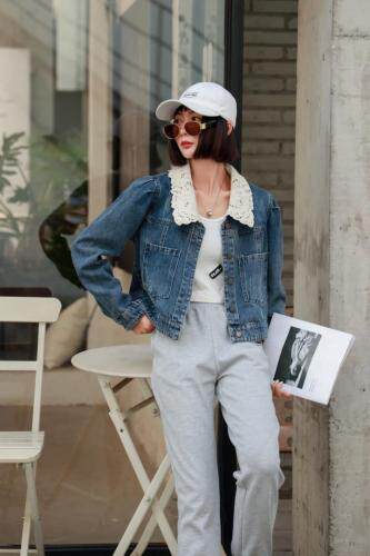 新款蕾丝淑女风牛仔，其它，C&B