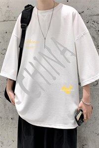 Q11208-P30 春夏季七分袖t恤男大码五分袖男短袖中袖   大皂风图片