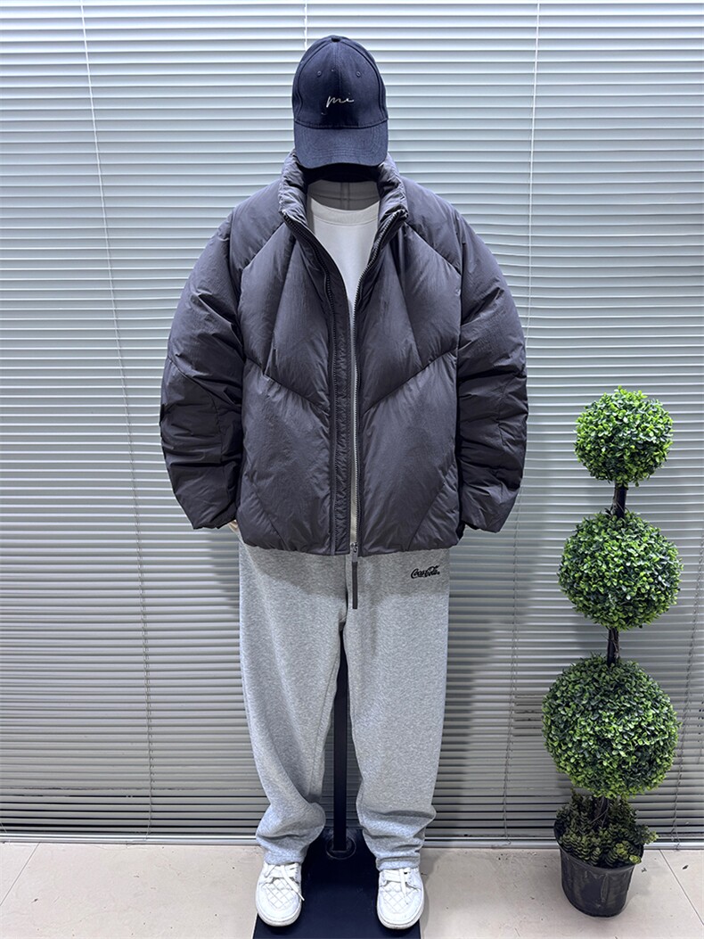 2025新标90白鸭绒短款时尚冬季立领男士羽绒服外套373-P330,男装羽绒服,钱塘708(原3018)