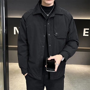 店主风 抖音直播 防风防水翻领行政轻薄羽绒服男图片