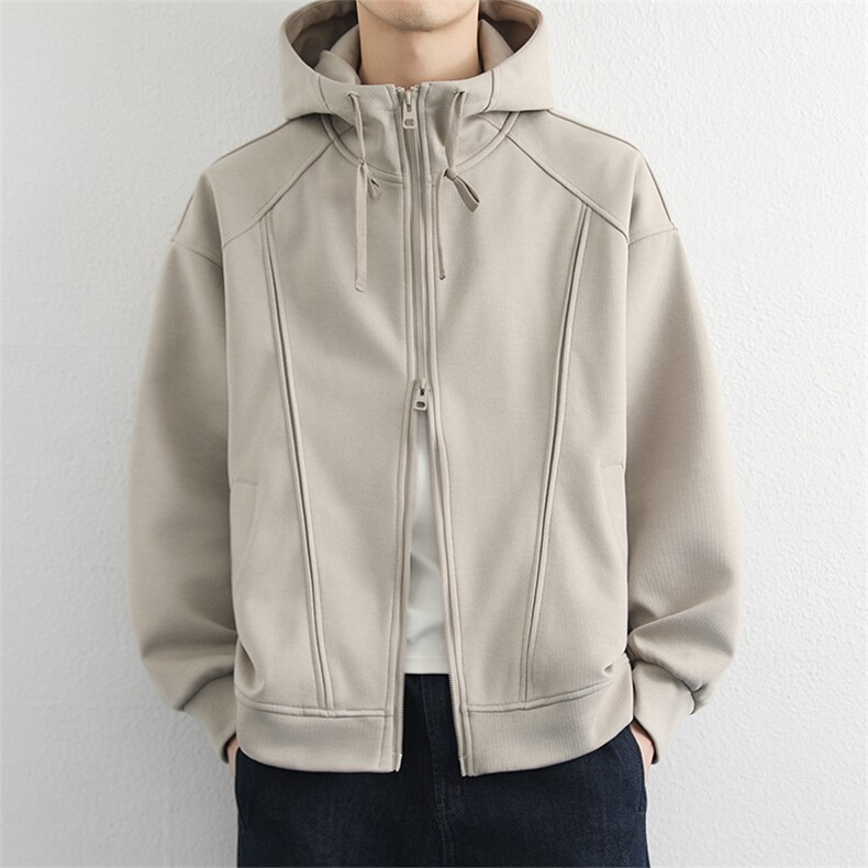 美式高级感连帽卫衣男2026潮牌复古高街oversiz开衫外套，女装短外套，星座914