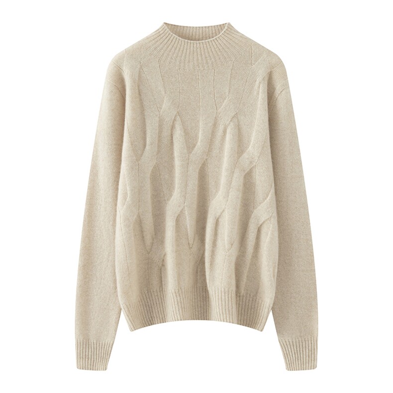 2024年秋季显瘦高级感保暖宽松型羊绒衫,女装羊绒衫,普诺米斯