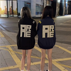 【有货】DRS106-P58美式街头刺绣字母夹克男女设计百搭廓形外套，男装夹克，星座603-2