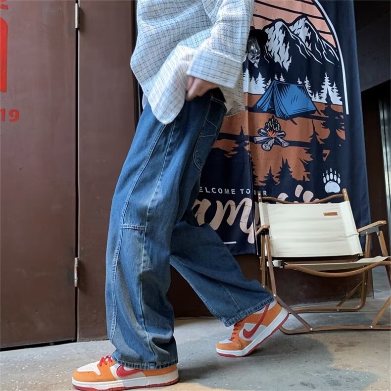 牛仔裤男秋季潮大码休闲裤子高街V117P45,男装牛仔裤,星座1116-2