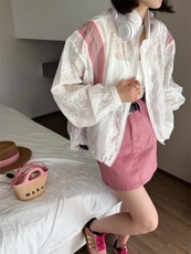 欧货气质拼蕾丝防晒衣外套，其它，L·H·X