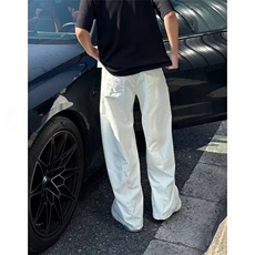裤子男四季款时尚百搭速干弯刀廓形半松紧腰立体裁剪休闲裤K3063，男装休闲裤，星座1116A（原606A-3）