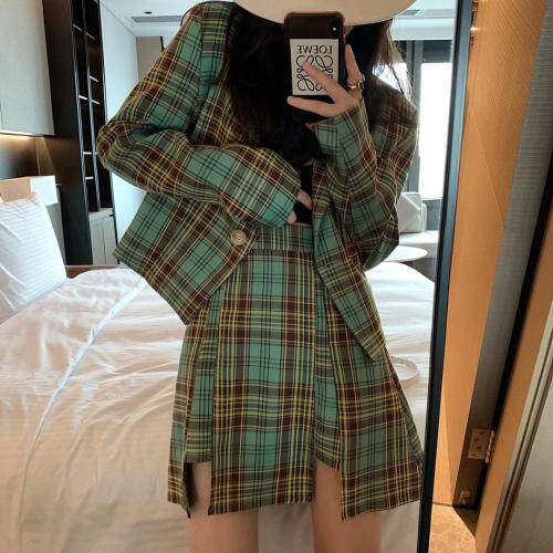 1204格子套装，女装职业装，XTZ style