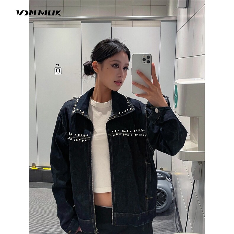 气质钉珠设计水洗竹节纹牛仔夹克百搭流行潮流新款日系JK4509-P78，男装夹克，星座208-5