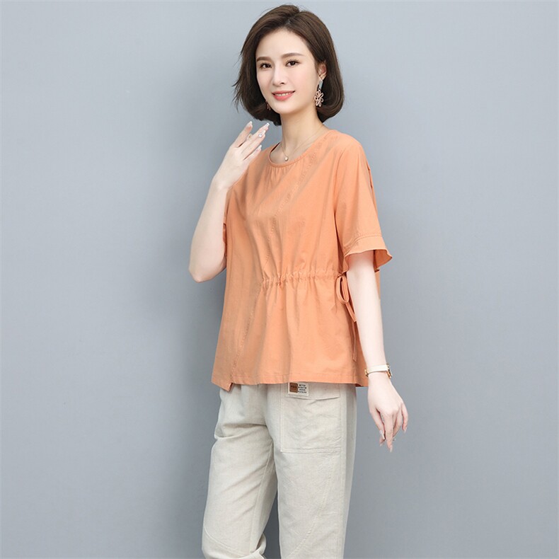 年轻妈妈夏装洋气上衣2024年新款40岁50中年母亲节衣服,女装衬衫,独衣靓