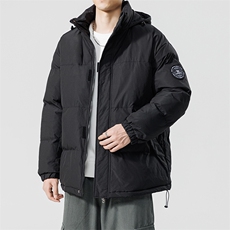 秋冬港风连帽时尚棉衣袖章宽松加厚冬季外套MY9308P-95，男装棉衣，电商A128