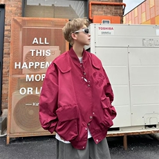 飞行员夹克男女春秋潮牌刺绣高街排扣设计感小众外套JK2301-P55，男装夹克，星座308B-1