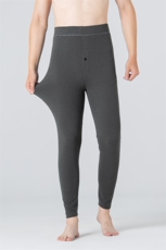 秋冬季男薄款德绒保暖毛线裤内搭贴身不臃肿秋裤绒裤男式打底裤，男装T恤，钱塘6003（原4033）