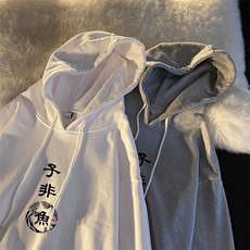 WY2070-P35加绒款-P40纯棉连帽卫衣男大码运动帽衫宽松薄外套男，男装卫衣，电商A040