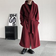 秋冬季家居服卫衣保暖男女士睡衣加厚摇粒绒大码男装宽松长款睡袍，男装卫衣，星座909
