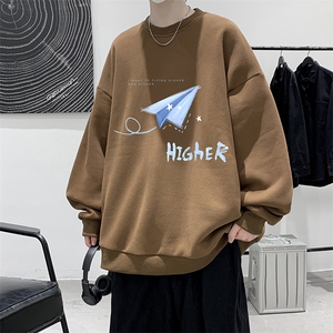 S6270-P28 秋季圆领卫衣男大码韩版宽松长袖外套图片