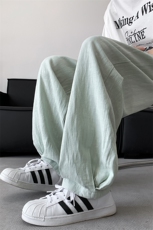 8XL-M特大码冰丝棉麻宽松休闲长裤男高端亚麻灯笼裤太极裤K982P58，男装休闲裤，电商D206-1