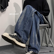 B2212022秋冬新款美式ins高街小众个性牛仔裤LK22072-P60控78，男装牛仔裤，电商B221