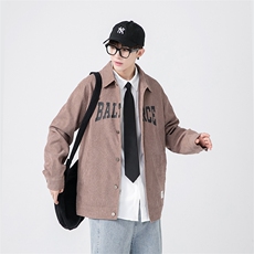 现货春秋季百搭休闲宽松灯芯绒夹克男士JK155-P60，男装夹克，星座1204